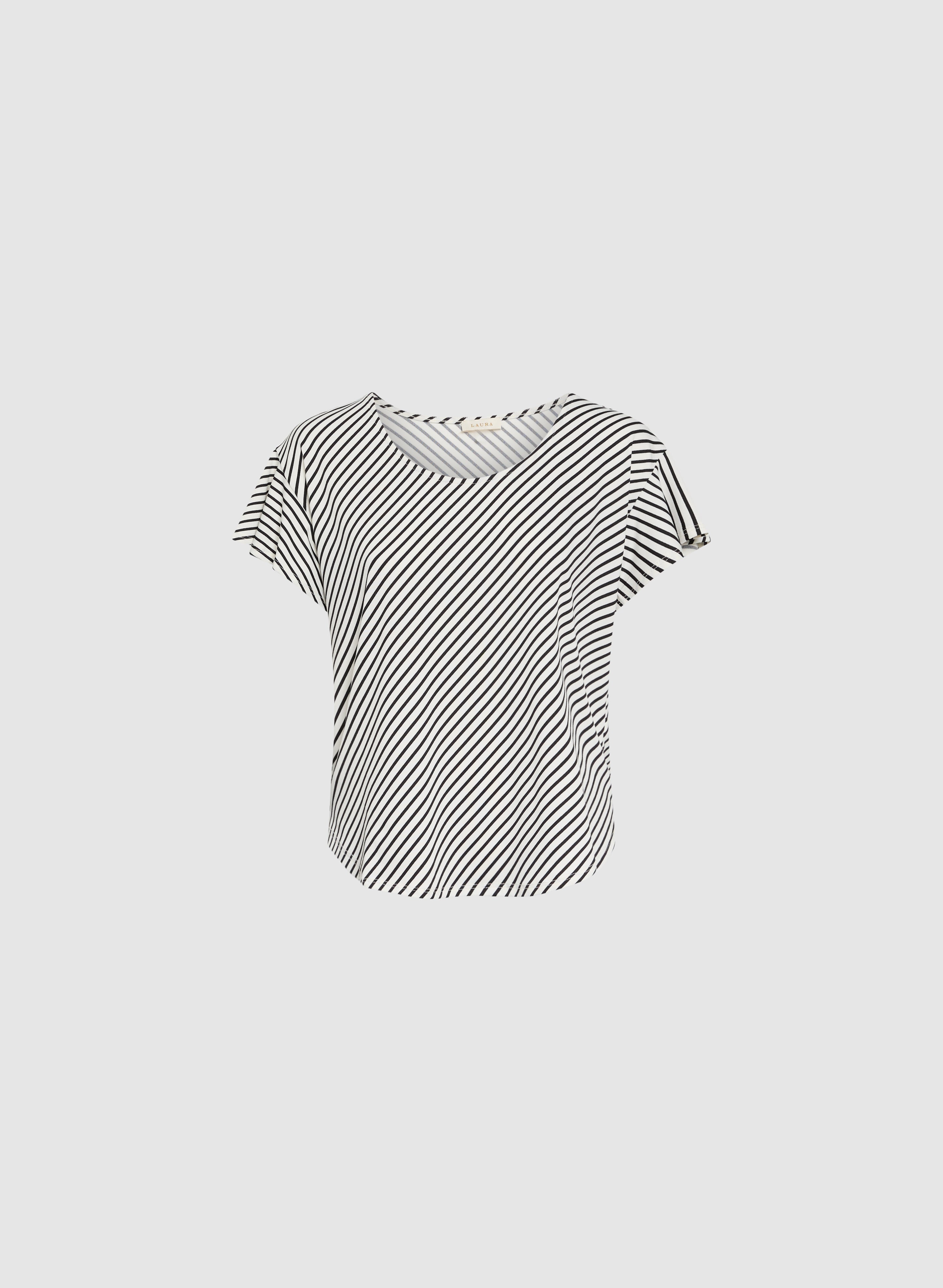 Diagonal Stripe Print Women's Tops - Trendy Casual Blouse for Spring & Summer | Perfect for Office, Date Night & Weekend Outings