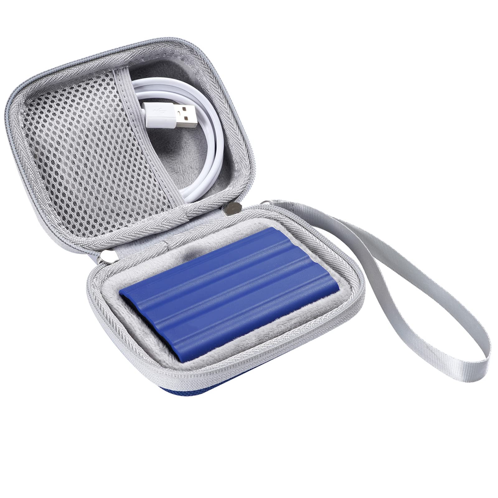 Chinafin EVA Hard Carrying Case for Samsung T7 Shield SSD - Portable Protective Storage Bag with Adjustable Strap | Perfect for Travel, Office & Data Backup