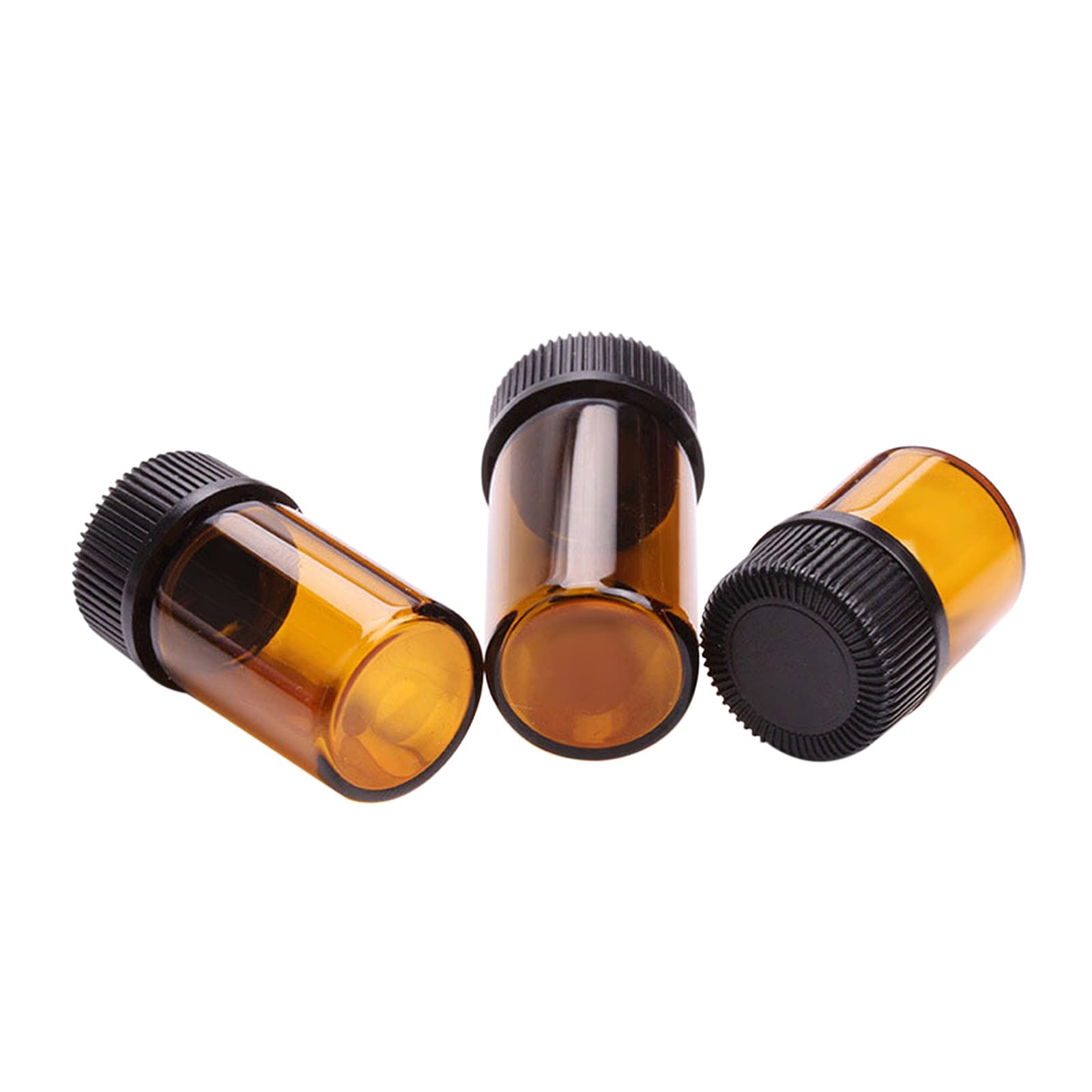 EXCLUZO 100pcs Empty Glass Bottles - Refillable Travel Size Cosmetic Containers for Makeup, Toiletries & Liquids | Portable Leakproof Storage for Skincare, Essential Oils & DIY Beauty Products (Great for Travel, Home & Salon Use)