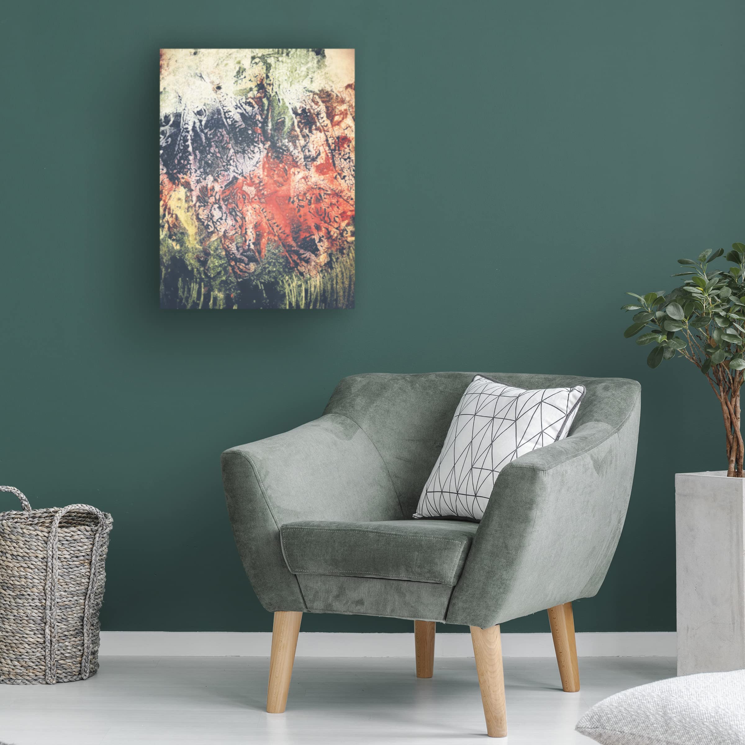 BethAnne Lutz 'Veins' Canvas Wall Art Print - Modern Abstract Painting for Living Room, Bedroom & Office Decor | Trademark Fine Art Collection