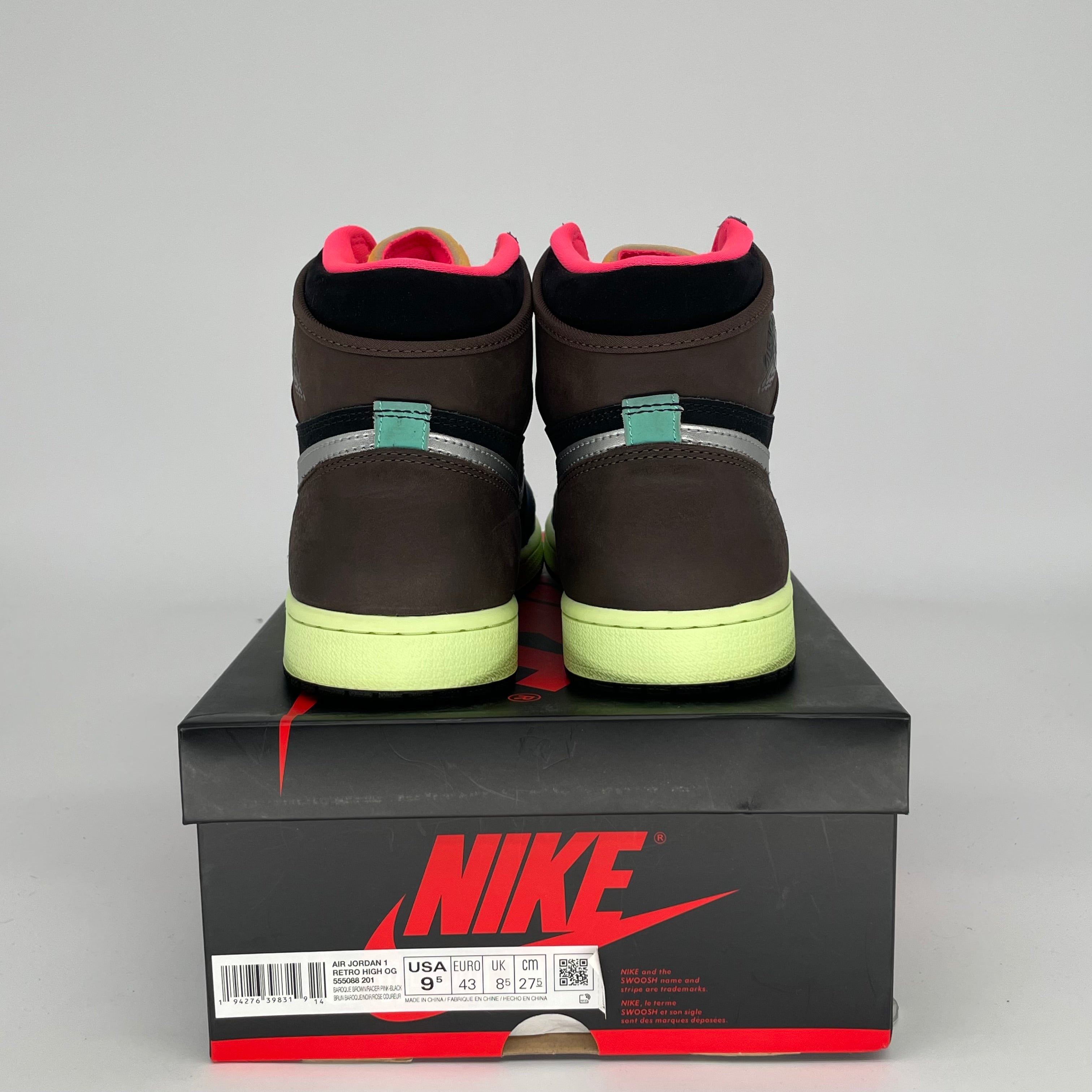 AIR JORDAN 1 BIO HACK Sneakers Men's Size 9.5 - Retro Basketball Shoes 555088-201 | Streetwear Fashion & Casual Wear for Everyday Style