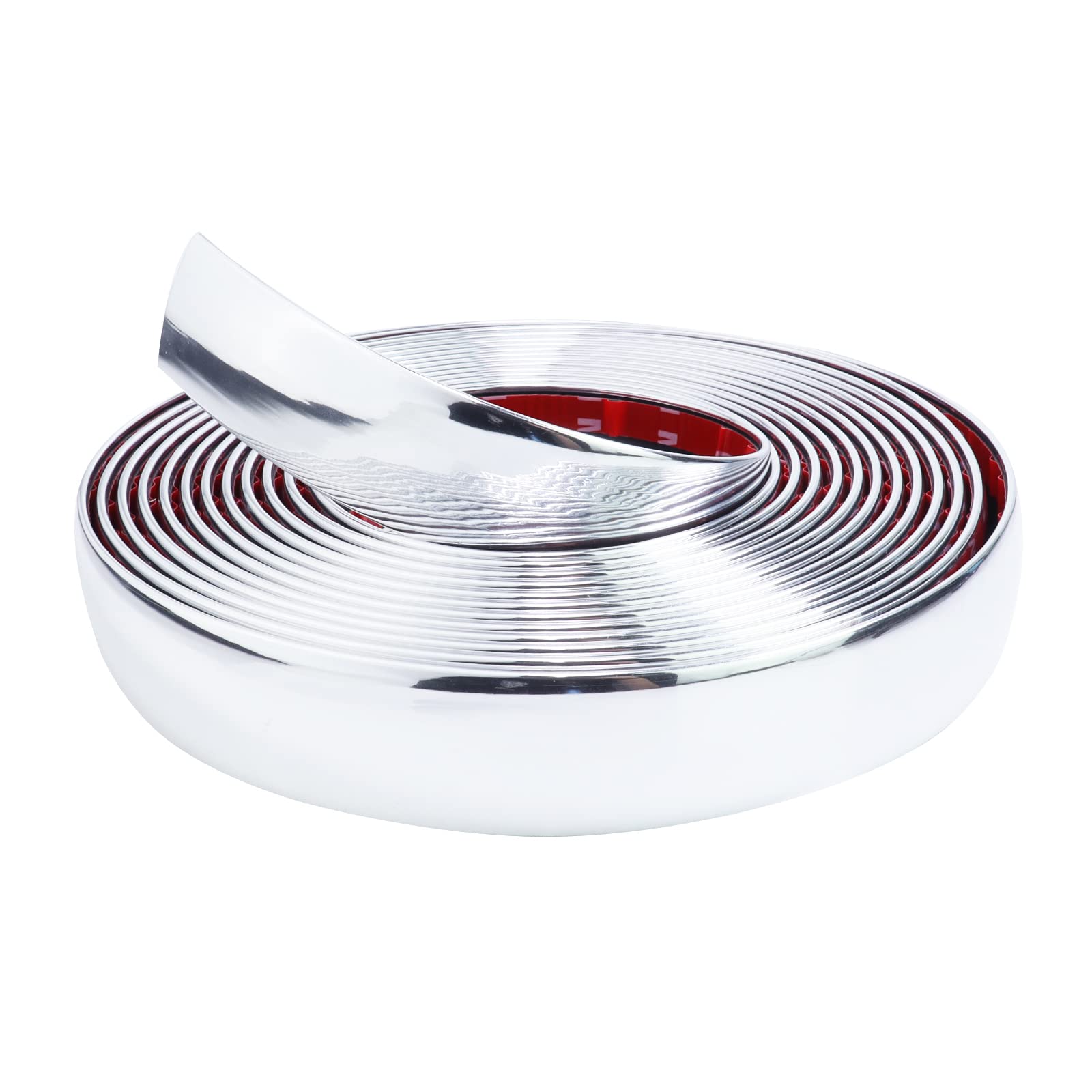 25FT Chrome Car Trim Molding 30mm Wide - Self Adhesive for Vehicle Exterior & Interior - Scratch-Resistant UV Protection - Perfect for Doors, Windows & Bumpers