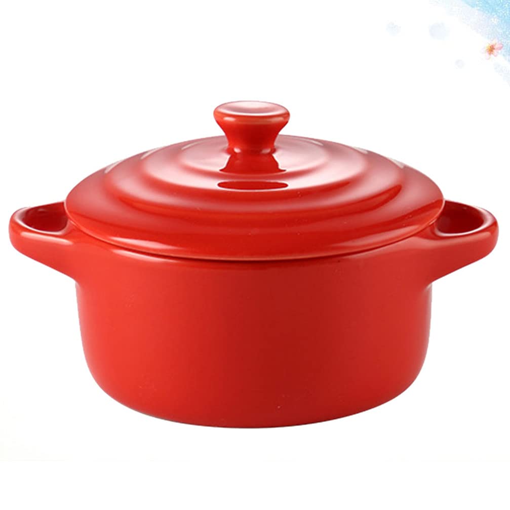 NUOBESTY 1pc Ceramic Soup Bowl with Lid - French Onion Soup Crock, Japanese Ramen Bowl, Steaming Cup for Cooking, Dessert & Vegetables - Perfect for Home Kitchen, Restaurants & Meal Prep
