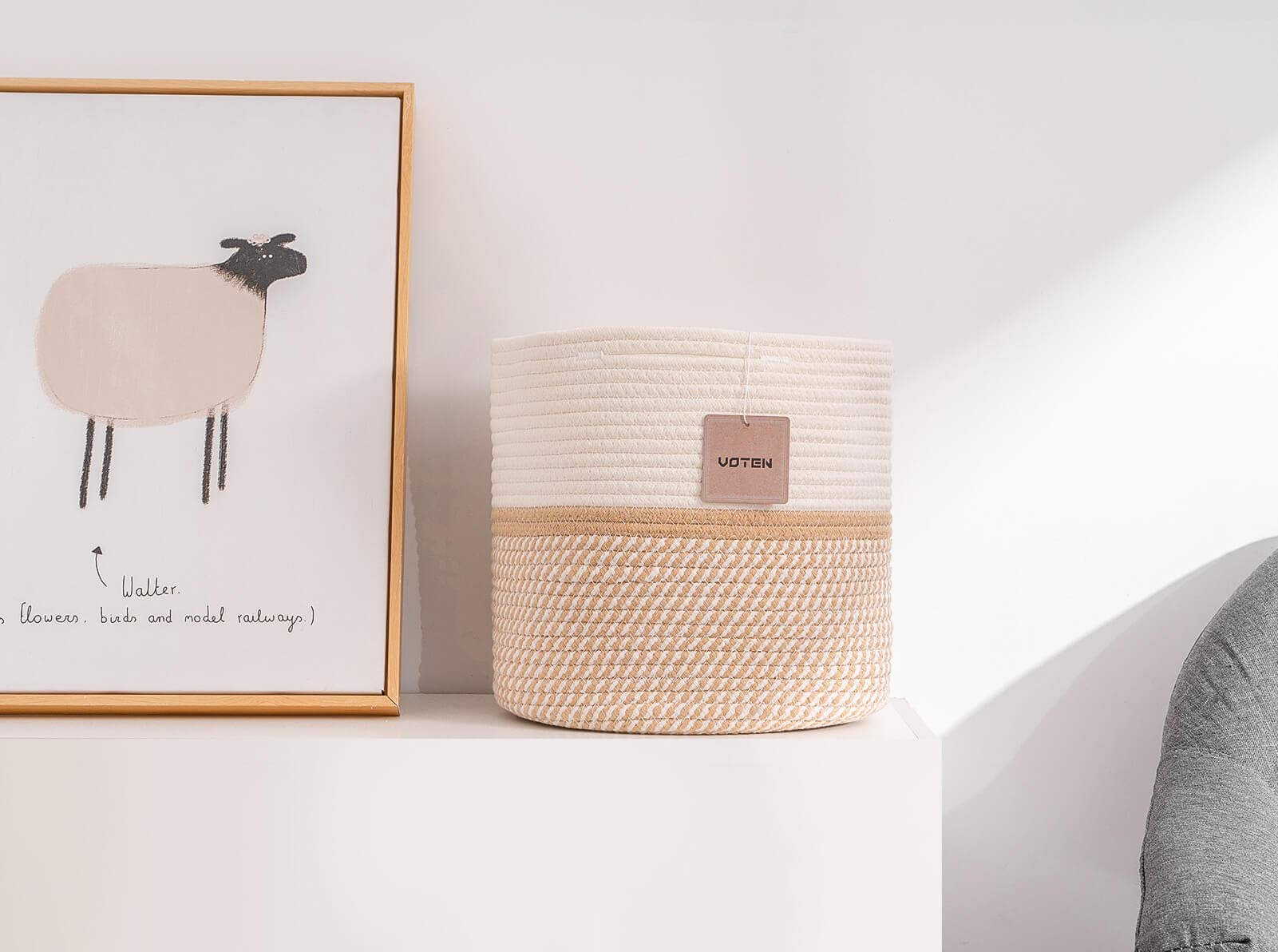Voten 3-Pack Woven Cotton Storage Baskets - 11x11