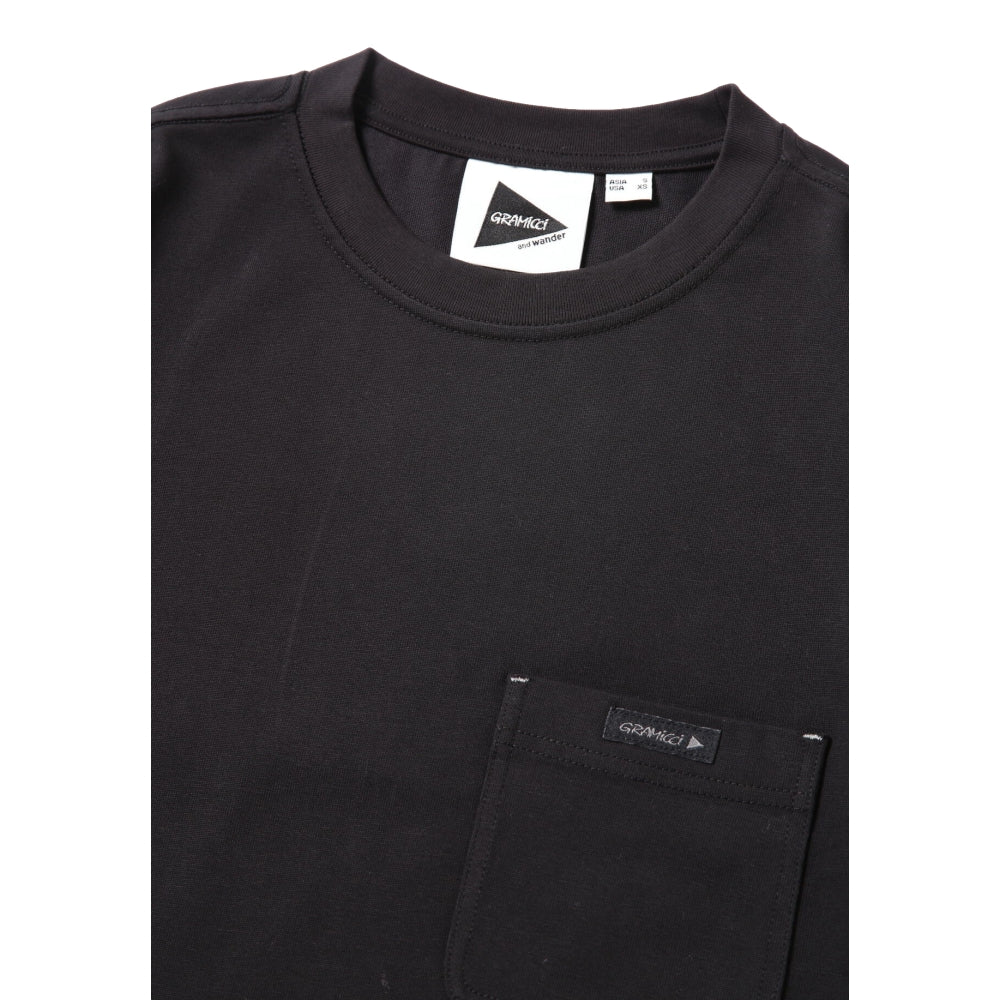 GRAMICCI x ANDWANDER Backprint Tee - Black Men's Graphic T-Shirt for Outdoor Adventures & Streetwear Fashion