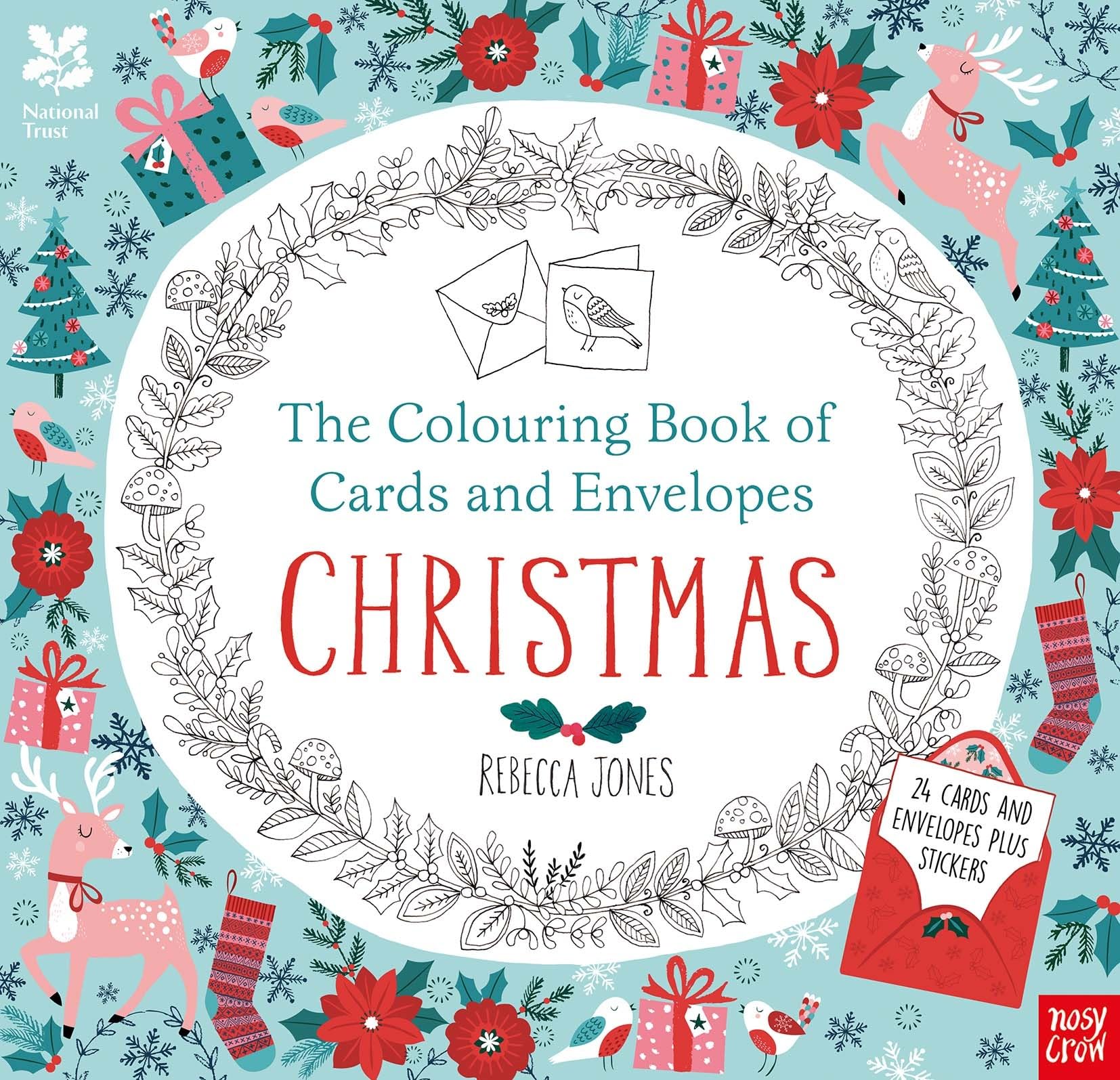 National Trust Christmas Coloring Book of Cards & Envelopes - Holiday Greeting Card Set for DIY Crafts, Gift Wrapping & Seasonal Decorations (Coloring Cards Series)
