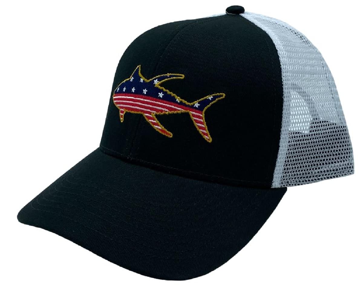 Men's Adjustable Snapback Trucker Hat - Mesh Back for Fishing Enthusiasts | Tuna & Bass Fishing Cap | Perfect for Outdoor Adventures & Casual Wear