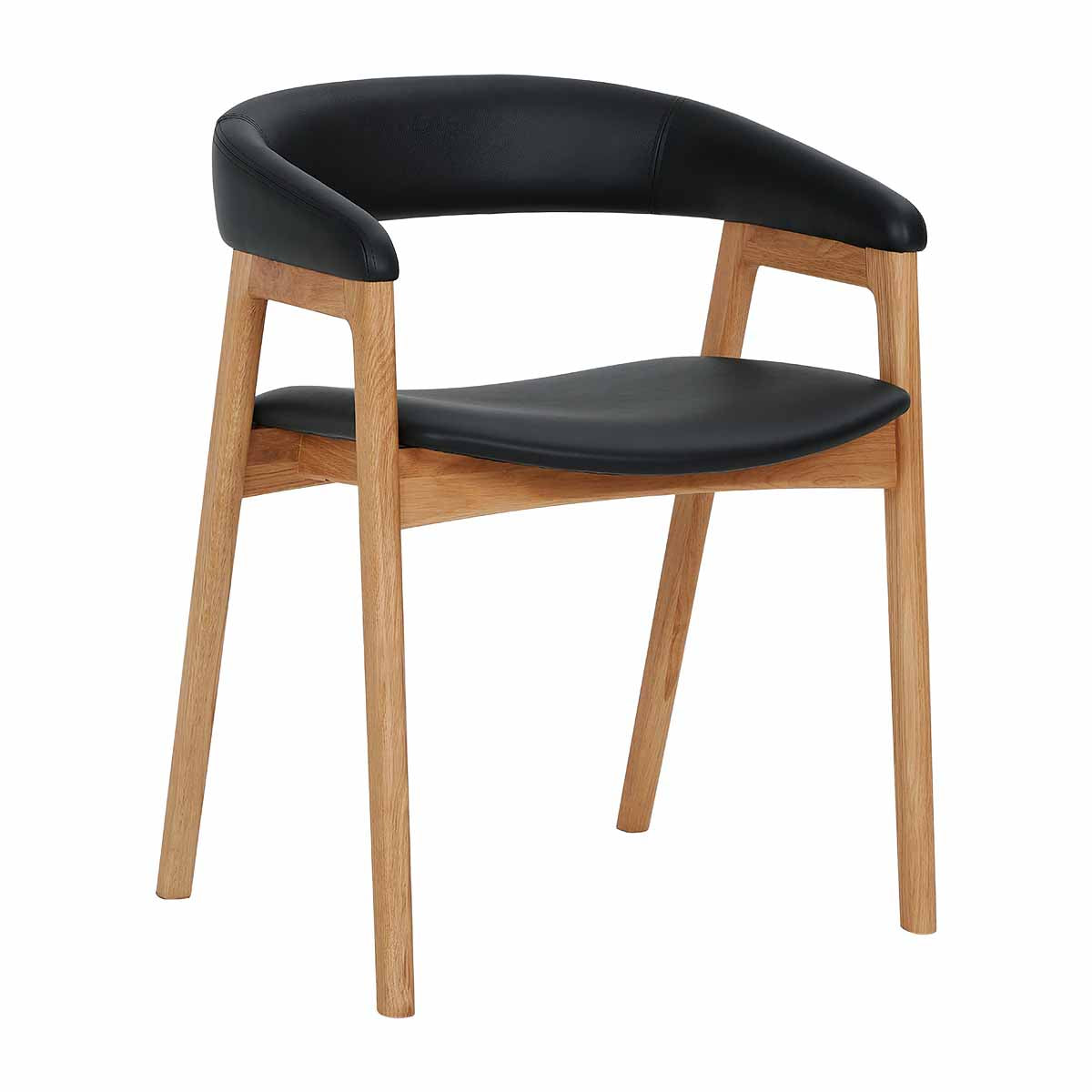 Concorde Leather Dining Arm Chair - Premium Genuine Leather Upholstered Dining Room Chair for Kitchen, Dining Table, and Home Decor - Comfortable & Stylish Seating for Family Meals and Entertaining Guests