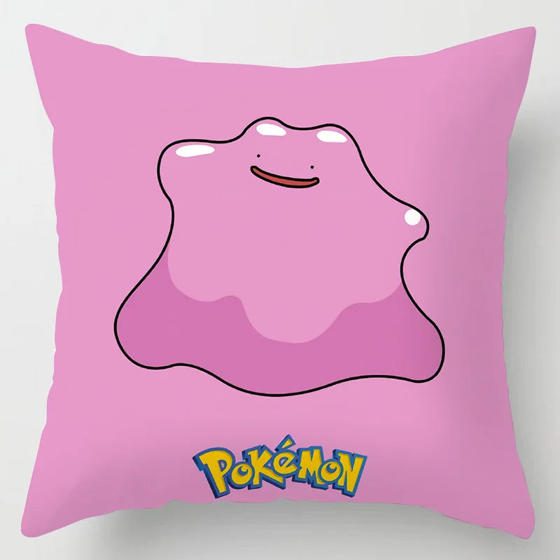 Pokemon Pillow & Cushion Covers - Soft Anime Character Bedding Decor for Kids Room, Gaming Chair, Sofa & Car Accessories