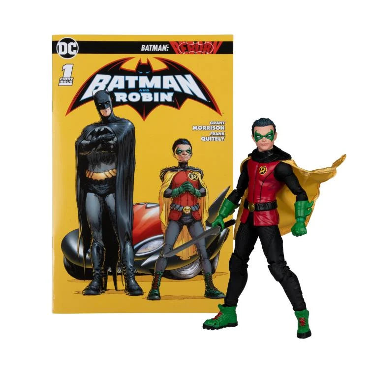 Robin Action Figure with Comic Batman: Reborn Page Punchers by McFarlane | DC Collectible for Display & Superhero Battles