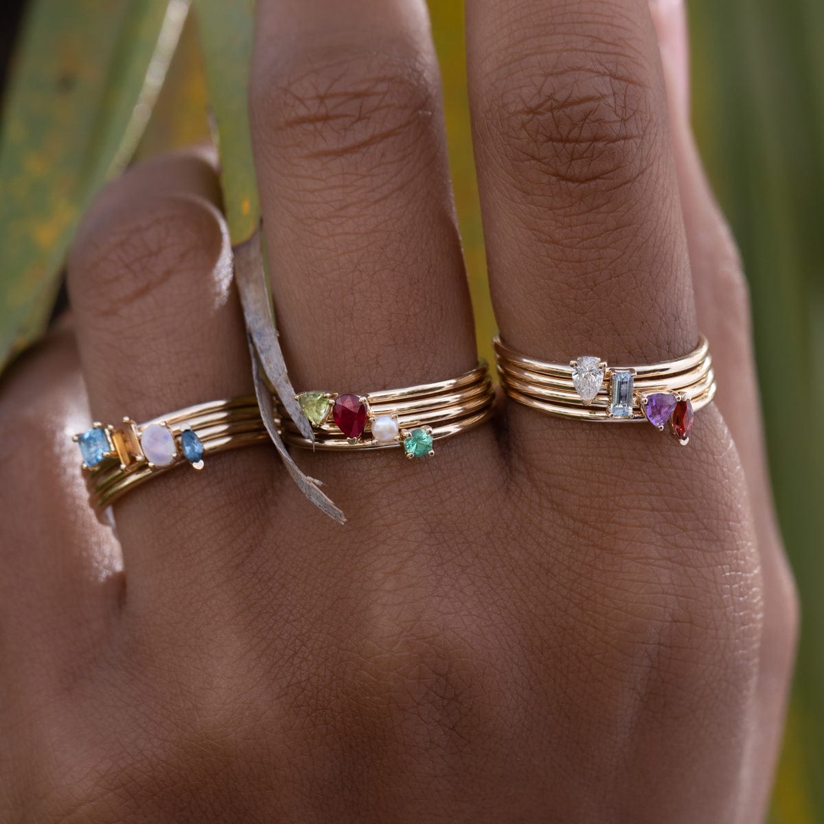 Birthstone Ring - Personalized Sterling Silver Birthstone Jewelry for Women | Perfect Gift for Birthday, Anniversary & Mother's Day | Elegant Everyday Wear & Special Occasions