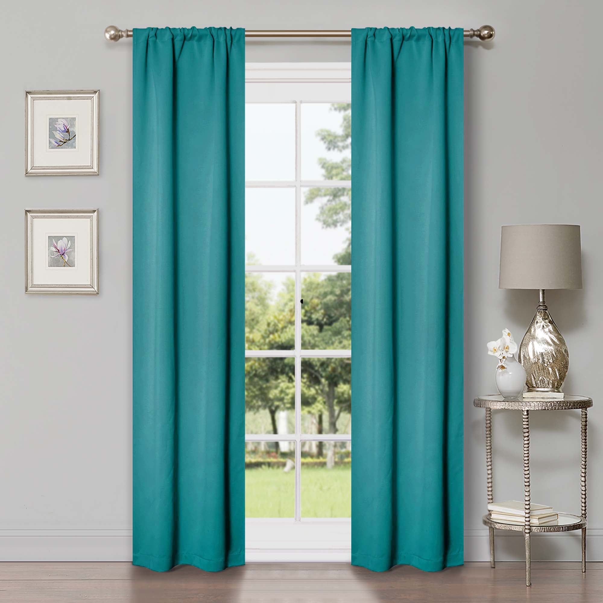 Machine Washable Blackout Curtains Set of 2 - Solid Color Room Darkening Window Drapes for Bedroom, Living Room & Nursery - Noise Reducing & Energy Efficient