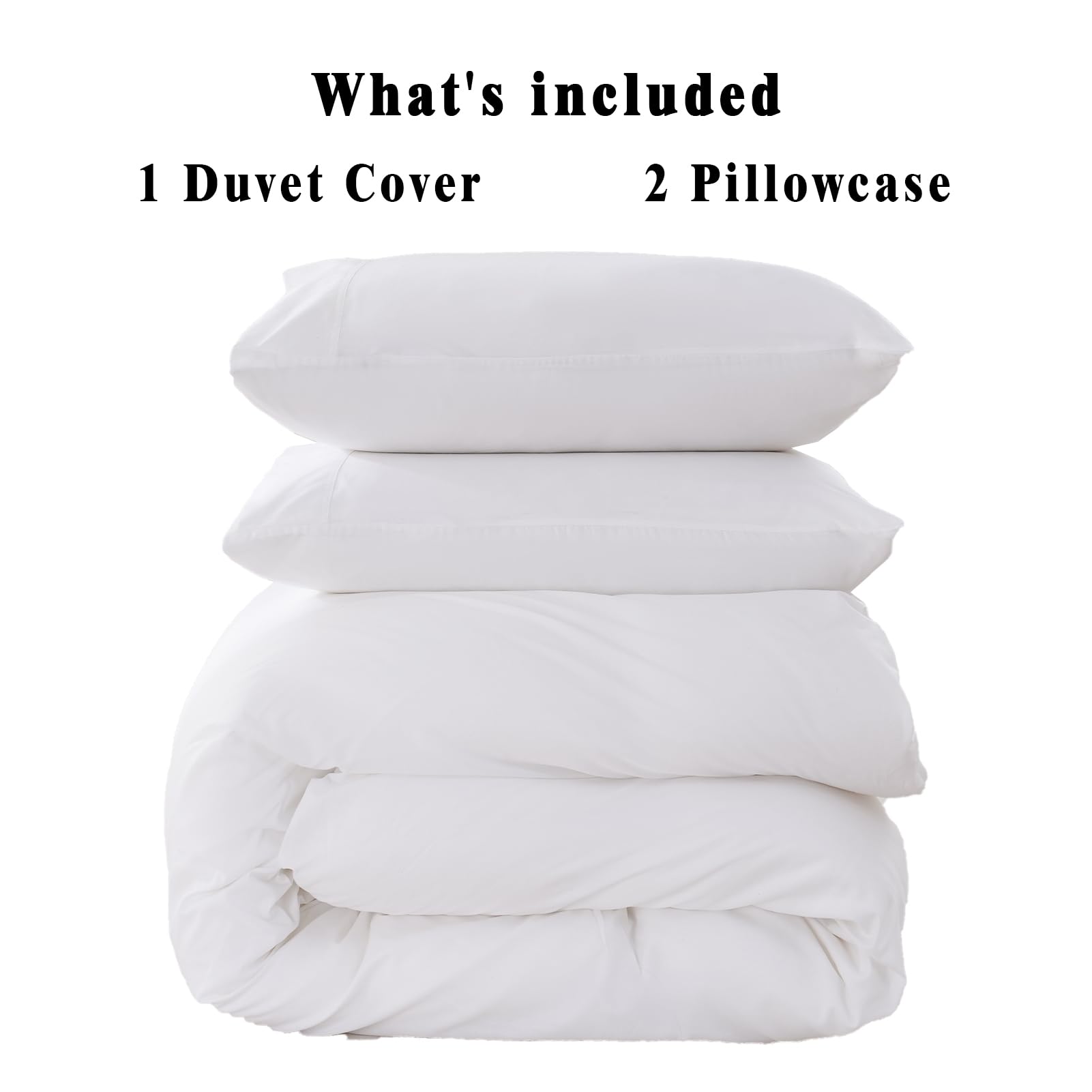 100% Organic Cotton Duvet Cover Queen Size - 400 Thread Count Sateen Comforter Cover Set - Soft, Breathable & Cooling Bedding - 3 Piece Set (White) - Perfect for Hot Sleepers & Allergy Sufferers - Ideal for Master Bedrooms, Guest Rooms & Dorm Essentials