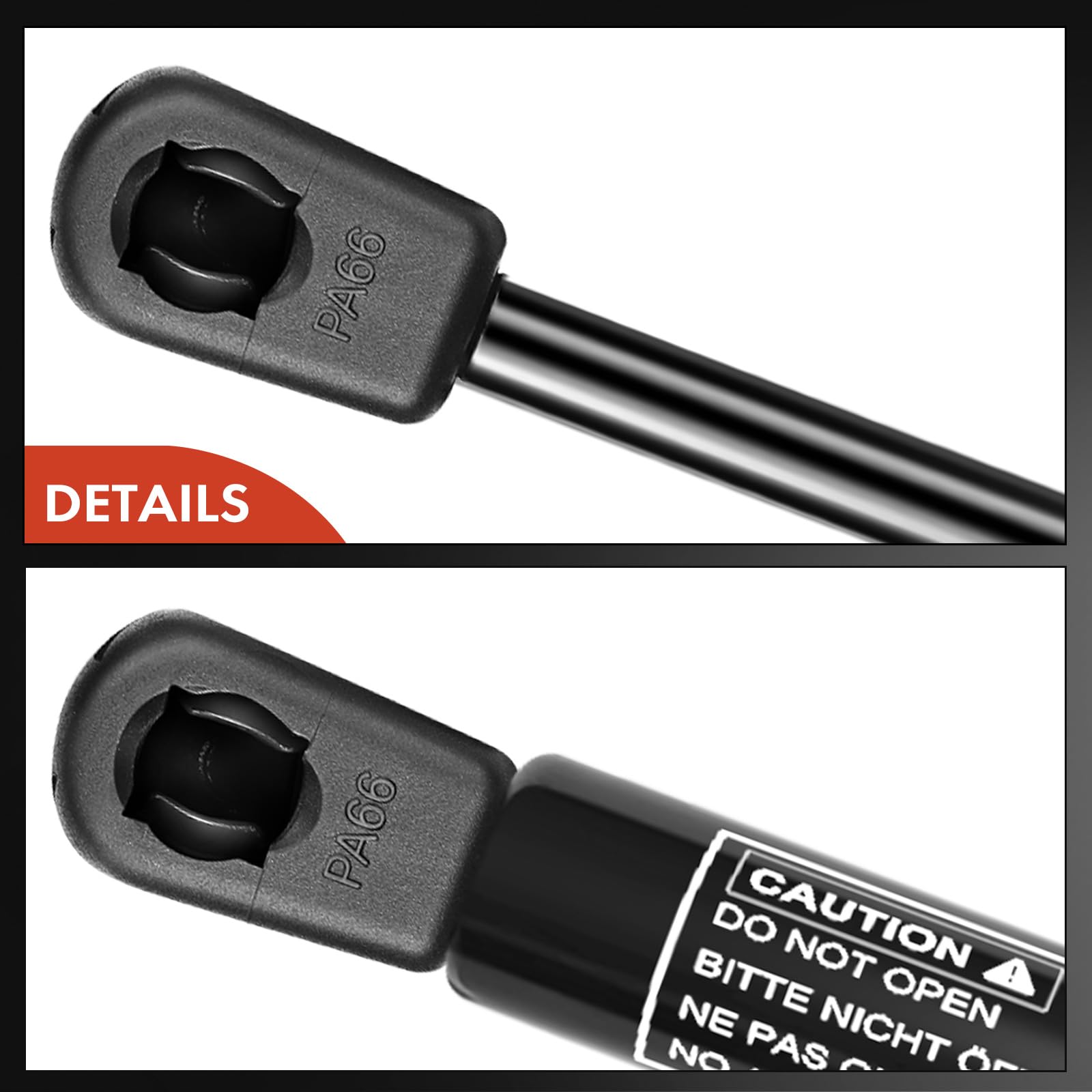 Premium 12.20 Inch 65lb Gas Spring Lift Supports - Heavy Duty Replacement Struts for Toolbox, Cabinets, Sliding Windows, Storage Beds, Bench Lids, Basement Doors & Boat Hatches (2-PC Set) - Perfect for Automotive, Marine & Home Organization Applications
