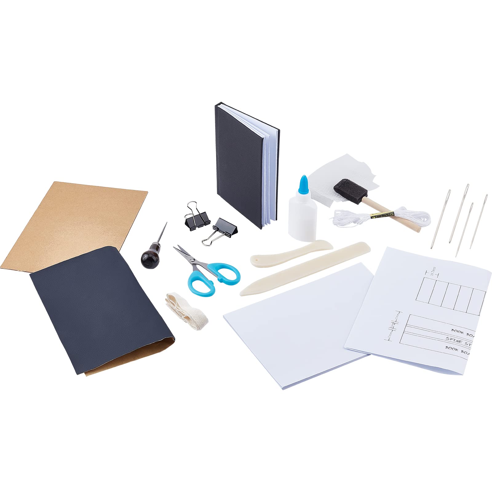 WEBEEDY DIY Bookbinding Kit - Complete Set with Tools & Supplies for Notebook Making, Craft Projects, and Book Repair | Perfect Gift for Artists, Writers & Book Lovers (Birthday, Christmas, Crafting)