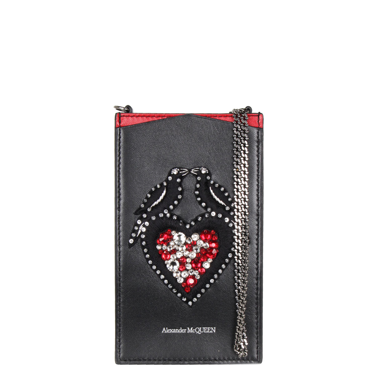 Premium Phone WOC (Wallet on Chain) - Stylish Black & Red Crossbody Bag for Women | Perfect for Everyday Use, Travel & Shopping