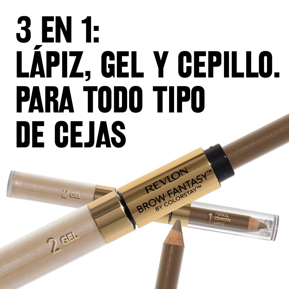 REV BROW PENCIL Fantasy Dark Blend 0.011oz - Waterproof Eyebrow Pencil for Natural Looking Brows, Perfect for Daily Makeup & Professional Use