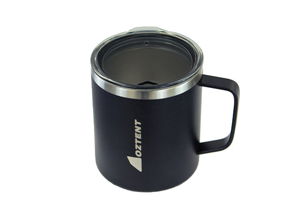 Oztent Alpine Double Walled Insulated Coffee Cup - 16oz Stainless Steel Travel Mug for Hot & Cold Drinks - Perfect for Camping, Hiking, and Office Use