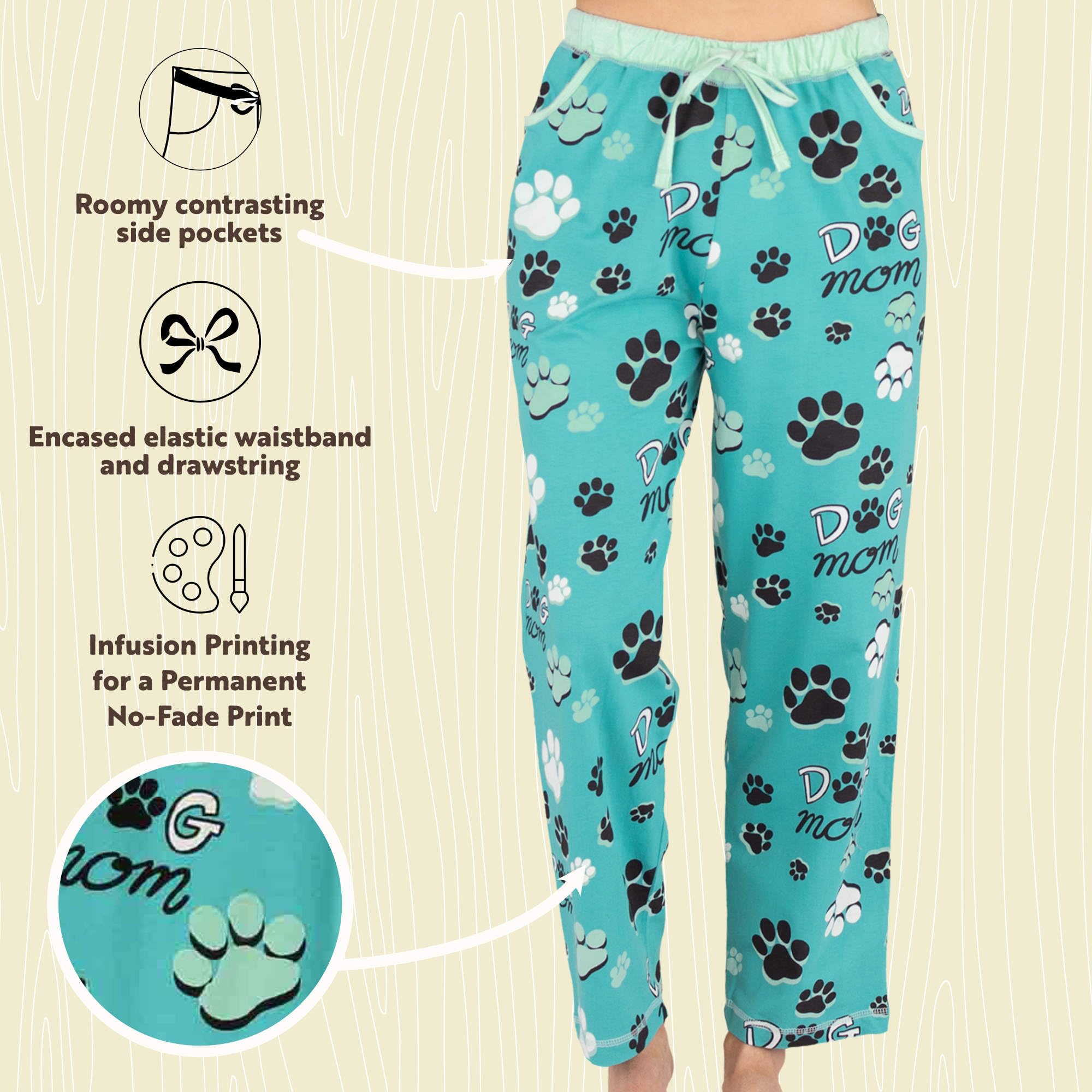 Cozy Women's Pajama Set - Cute Cat & Dog Print Sleepwear, Soft Cotton Pajama Pants for Women | Perfect for Lounging, Sleepovers & Relaxing at Home