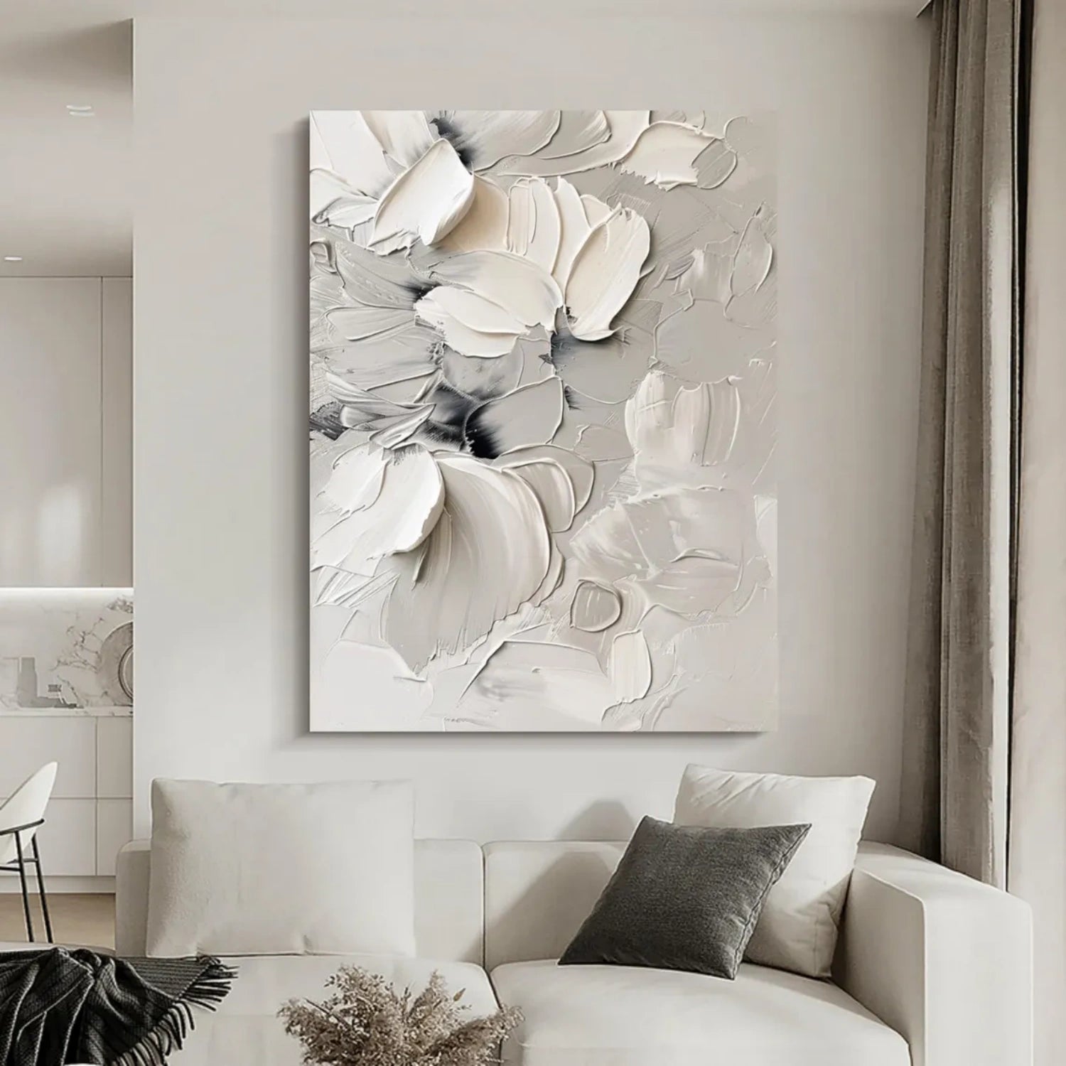 Flower and Tree Painting #FT 197 - Handmade Canvas Wall Art for Home & Office Decor - Perfect for Living Room, Bedroom, and Office Spaces