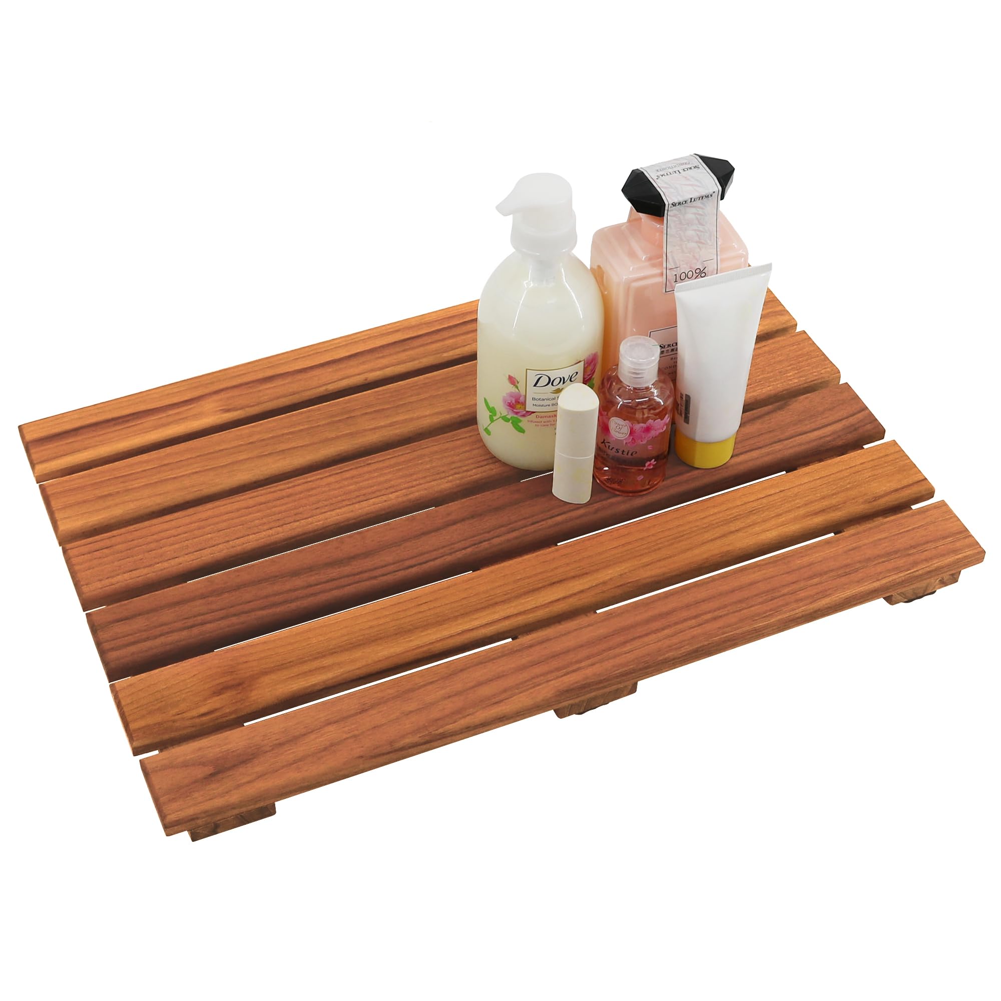Premium VaeFae Teak Shower Mat - Non-Slip Bath Mat for Safety, Luxury Spa Wooden Mat for Bathtub (20