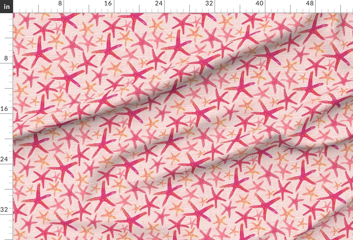 Sea Star Starfish Beach Nautical Ocean Fish Printed Minky Fabric by The Yard - Soft Plush Fabric for Sewing Baby Blankets, Quilt Backing & DIY Plush Toys - Perfect for Nursery Decor, Coastal Home Decor & Ocean-Themed Crafts