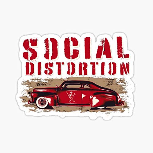 Social Distortion Sticker - Premium Vinyl Decal for Cars, Trucks, Laptops & Walls - Waterproof & Durable Graphic Sticker for Windows, Vehicles & Personal Items - Perfect for Car Enthusiasts, Office Decor & Gift Giving