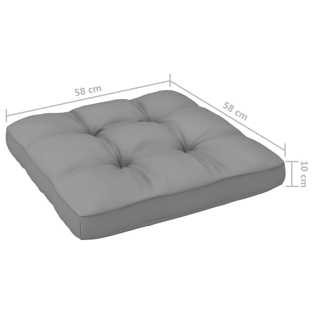 Waterproof Pallet Furniture Cushions 22.8x22.8x4 Inch - Outdoor Wood Sofa Pillow, Universal Floor Cushion for Patio, Deck, Garden - Ultra Comfortable & Durable Gray Seat Cushion for Pallet Chairs, Benches, Loungers