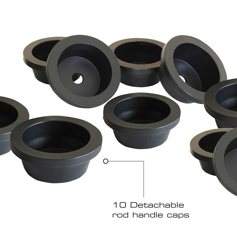 10-Rod Wall or Ceiling Mounted Storage Rack - Space Saving Organizer for Fishing Rods, Ski Poles, Broomsticks & More - Perfect for Garage, Basement, or Outdoor Shed Organization