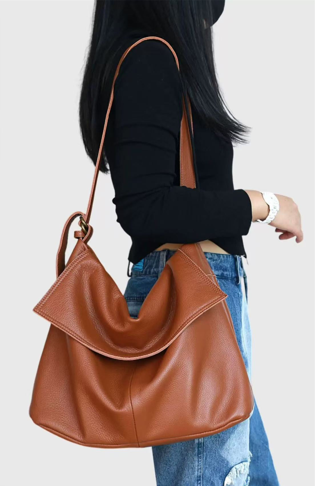 Soft Flap Shoulder Crossbody Bag for Women - Stylish & Lightweight Purse for Everyday Use, Work, and Travel