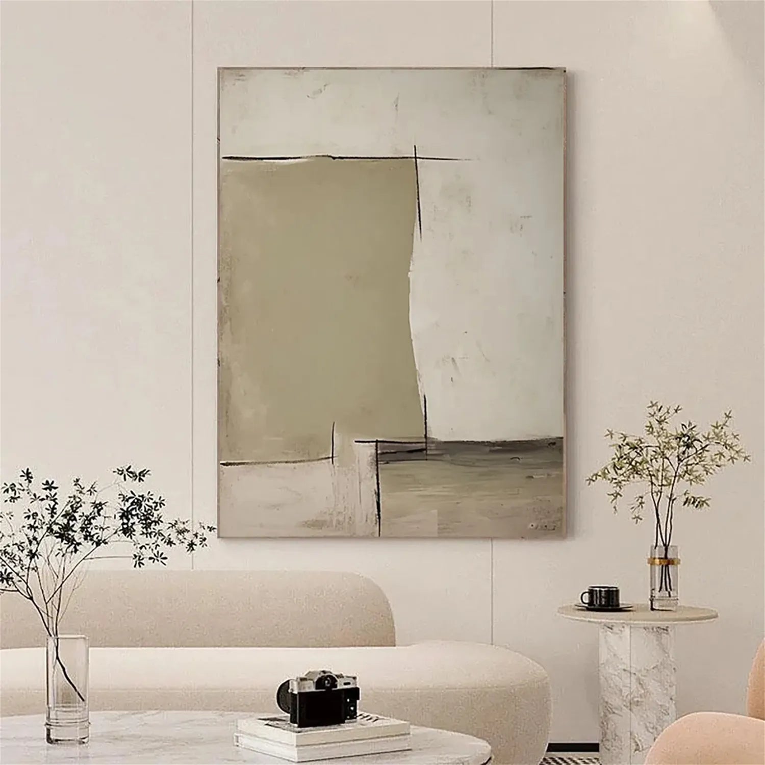 Abstract Tranquility Art Painting - Modern Wall Decor for Living Room & Bedroom - Premium Canvas Print #WS192