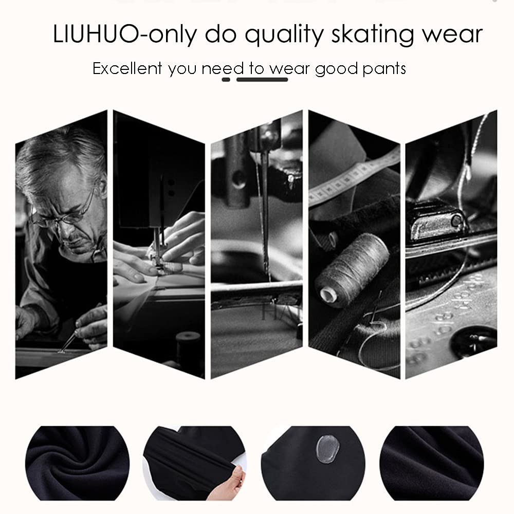LIUHUO Figure Skating Spiral Jacket & Fleece Pants Set for Women and Girls - Warm Yellow Winter Training Outfit for Ice Skating, Gymnastics, and Cold Weather Activities