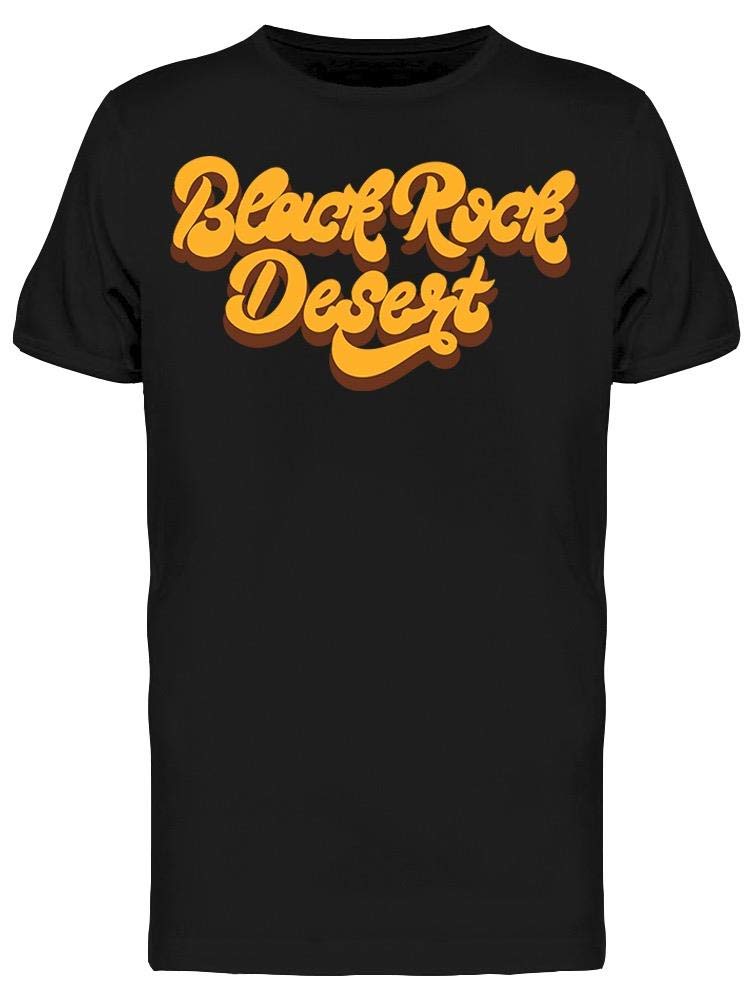 Black Rock Desert Graphic T-Shirt for Men - Soft Cotton Vintage Style Tee for Casual Wear & Outdoor Adventures