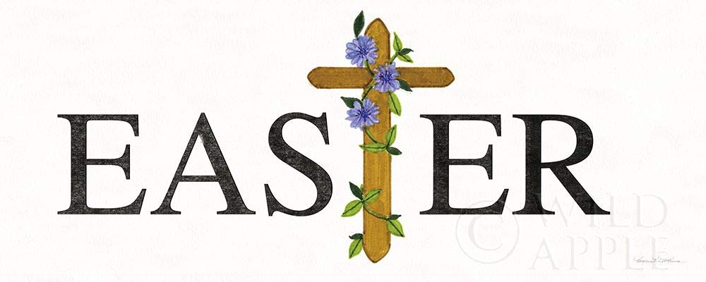 Easter Blessing Saying VI Poster Print by Kathleen Parr McKenna - 48x24 Inch Religious Wall Art - Perfect for Home Decor, Church, and Easter Celebrations