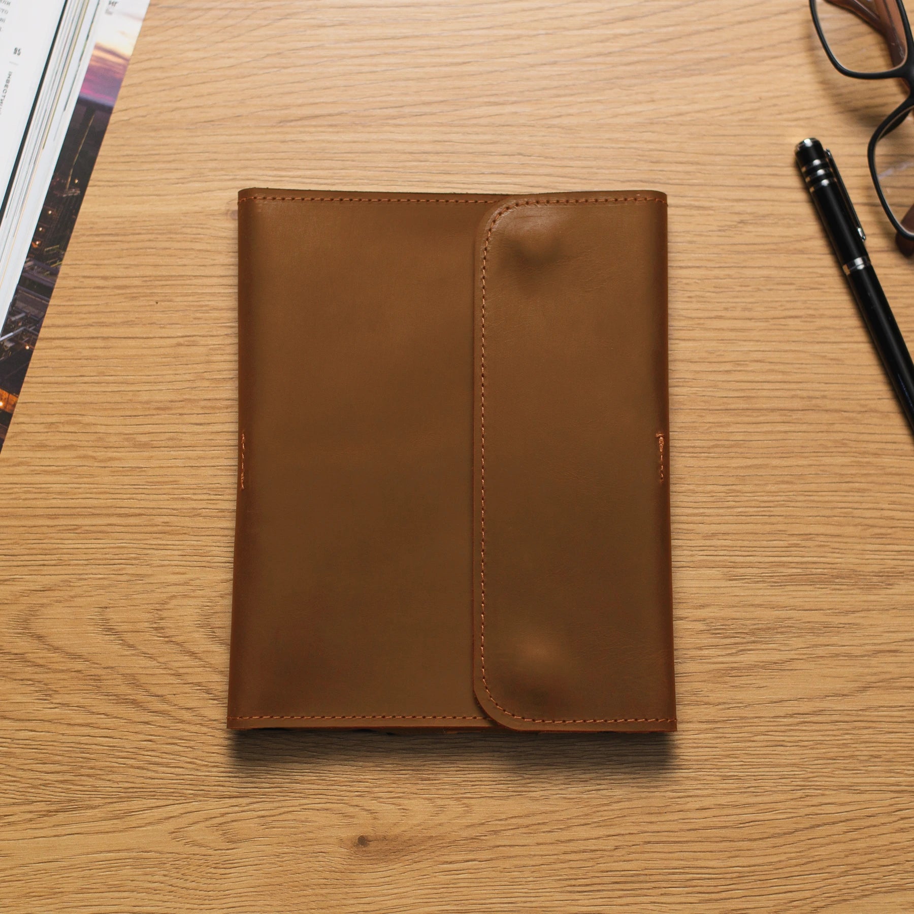 Premium Genuine Leather iPad Portfolio Case - Slim Protective Cover for iPad Pro/Air/Mini with Stand Function | Perfect for Business, Travel & Home Use