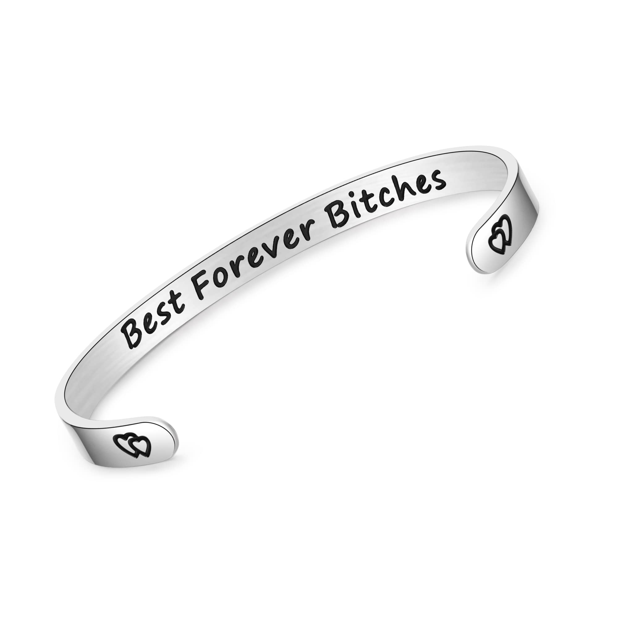 Inspirational Stainless Steel Cuff Bracelet for Women - Best Friend Birthday Gift for Girls, Trendy Bangle Jewelry - Perfect for Everyday Wear, Special Occasions & Gifts