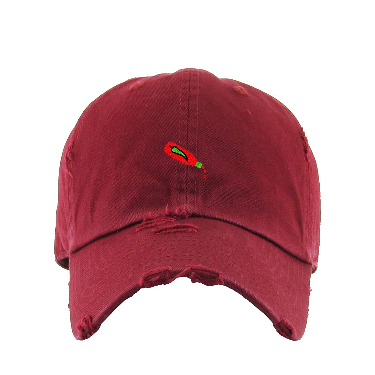 Vintage Baseball Cap with Hot Sauce Bottle Embroidery - Adjustable Cotton Dad Hat for Men & Women - Perfect for Casual Wear, Outdoor Activities, and Sports Fans