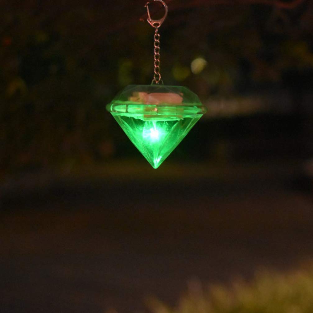 Uonlytech Solar Hanging Lights - 2 Pack Mini Diamond Shaped Outdoor Solar Garden Lights for Patio, Yard, Pathway | Waterproof & Energy Saving | Perfect for Garden Decor, Backyard Lighting, and Pathway Illumination