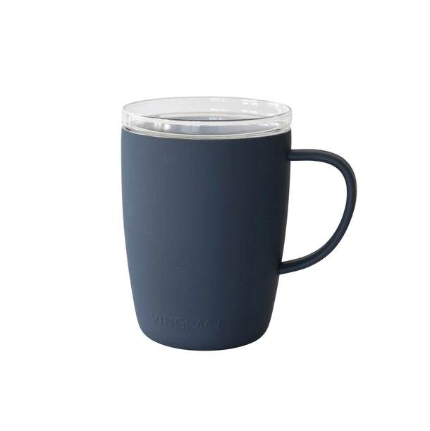 Premium Navy Blue Coffee Mug by Vinglacé - Insulated Travel Tumbler for Hot & Cold Drinks - Perfect for Office, Commute, and Outdoor Adventures