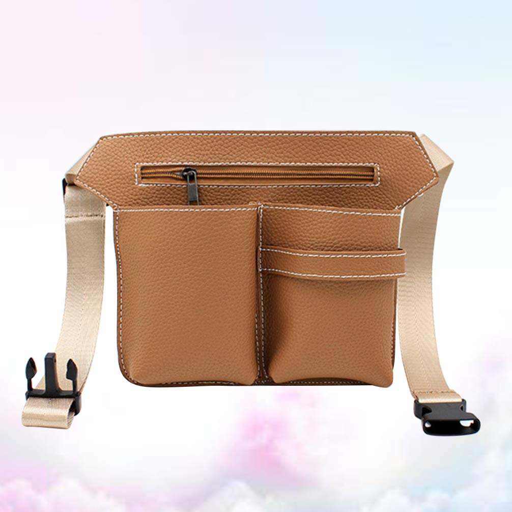 Lurrose 1pc Hair Stylist Waist Bag - Professional Salon Tool Organizer Pouch for Hair Care Equipment, Crossbody Work Belt Bag for Men & Women - Perfect for Salon Stylists, Barbers & Mobile Hairdressers (PU Leather)
