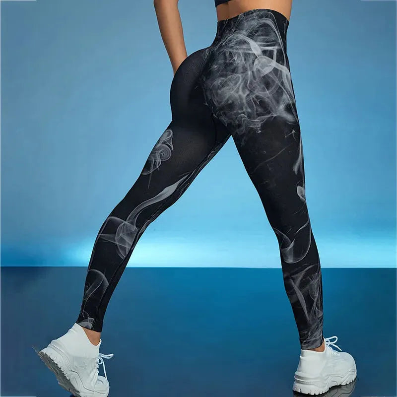 Tie Dye Seamless Yoga Pants for Women - High Waist Workout Leggings, Gym & Fitness Tights, Push Up Sports Clothing | Perfect for Yoga, Running & Casual Wear