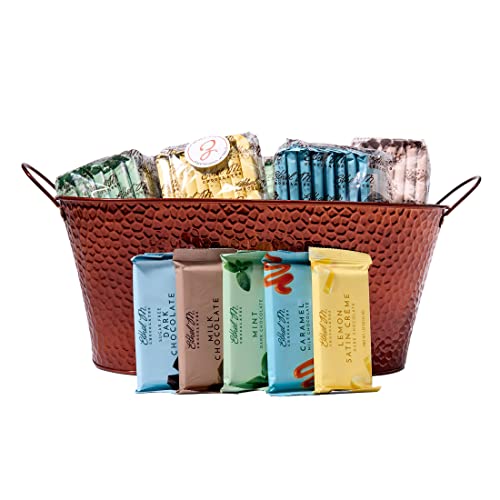 Premium Ethel M Chocolates Gift Basket - Assorted Gourmet Chocolate Bars (Milk, Dark & Sugar-Free) - Perfect for Corporate Gifting, Business Events, Conferences & Luxury Chocolate Lovers