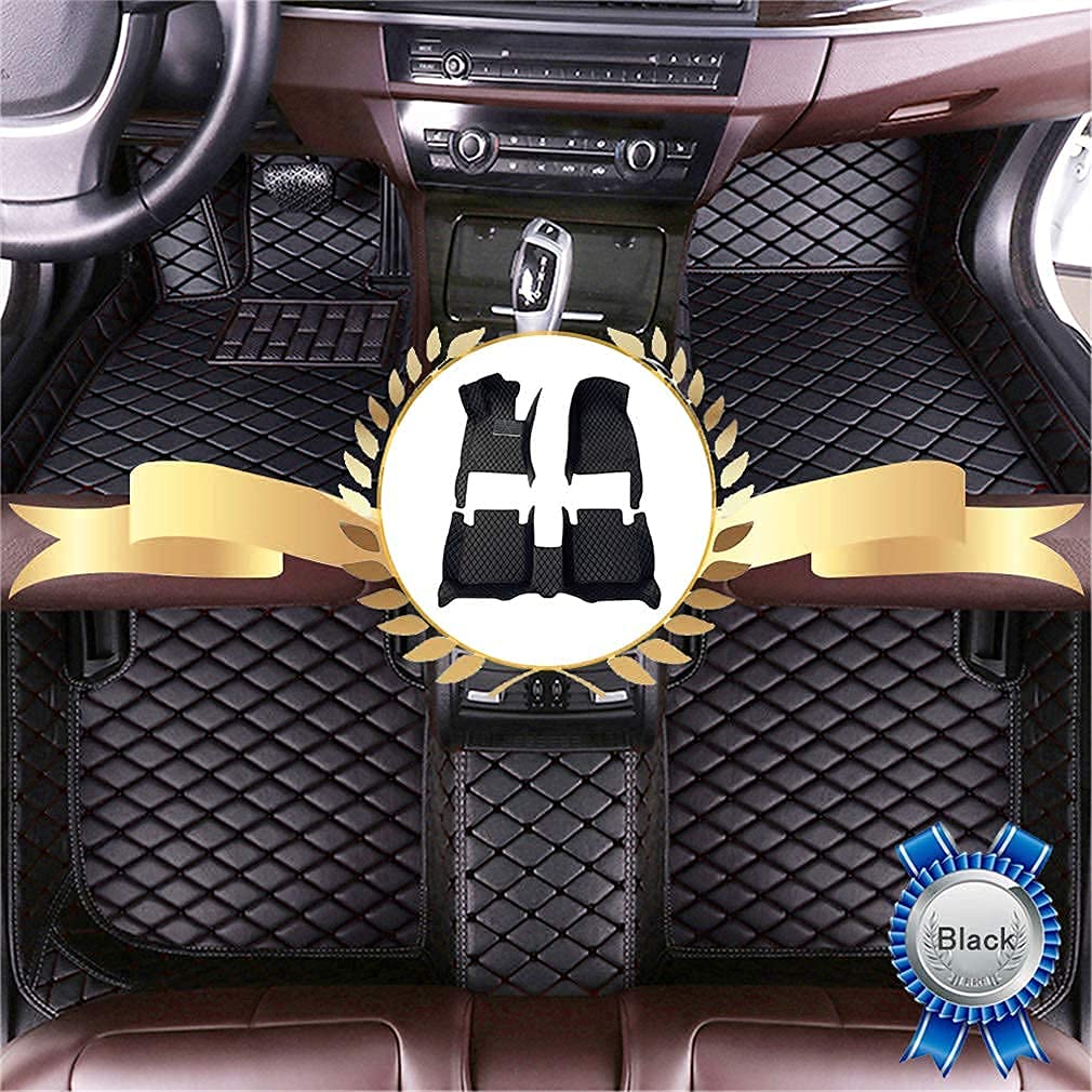 Luxury Waterproof Leather Car Floor Mats for Cadillac XLR 2002-2008 - All Weather Protection Full Coverage Floor Liners Set (Black) | Perfect for Road Trips, Daily Commutes & Extreme Weather Conditions