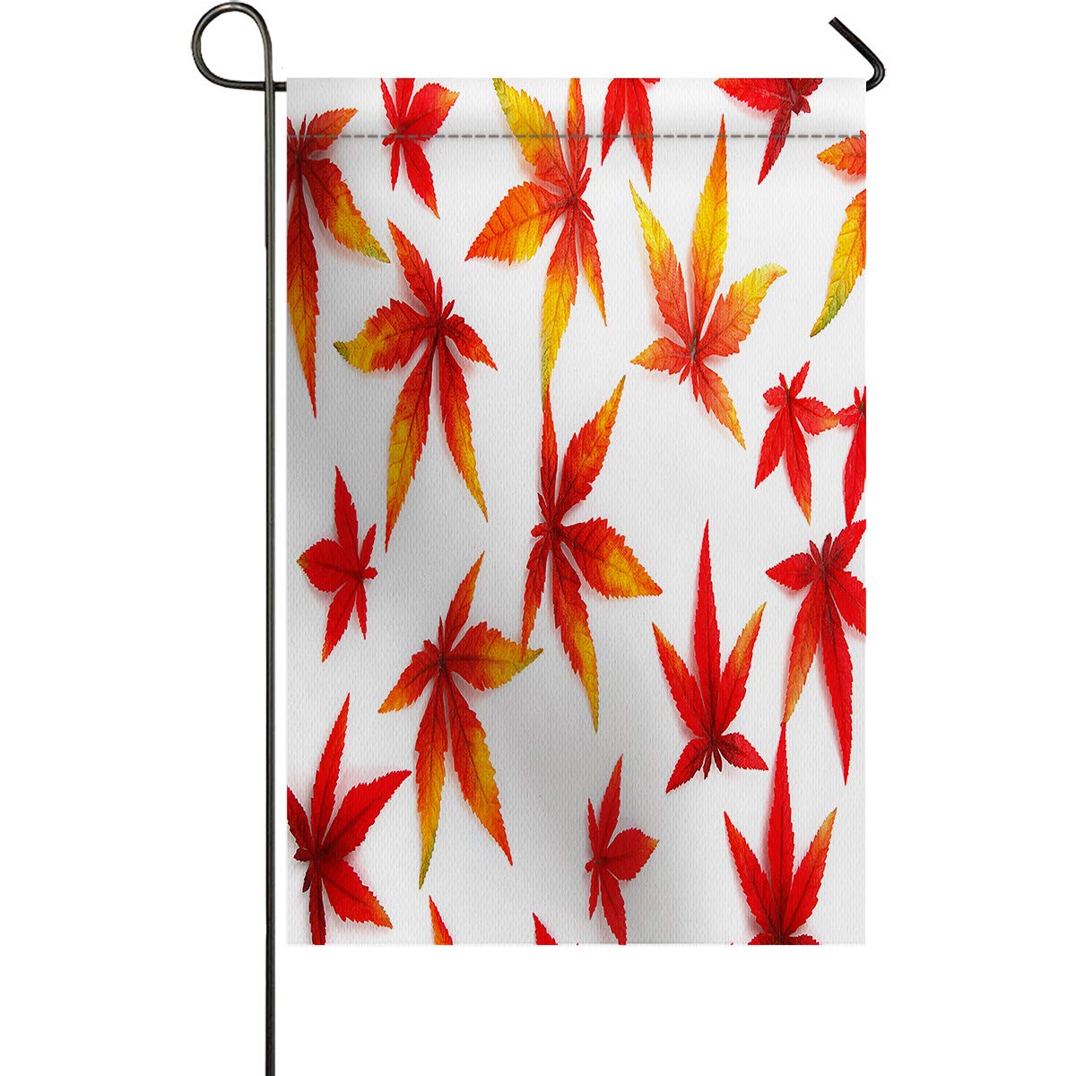 Double-Sided Fall Garden Flag - Autumn Maple Leaves Thanksgiving Welcome Banner, Red & Yellow Outdoor Yard Decoration 28x40 Inch | Perfect for Porch, Lawn, and Seasonal Home Decor