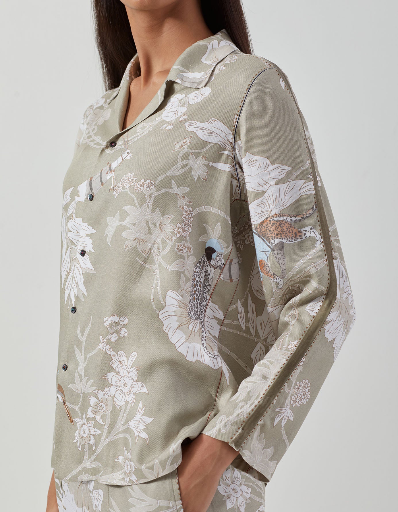 Premium Mili Shirt - 100% Cotton Silk Twill Blend in Oyster Grey | Comfortable Business Casual & Office Wear for Men