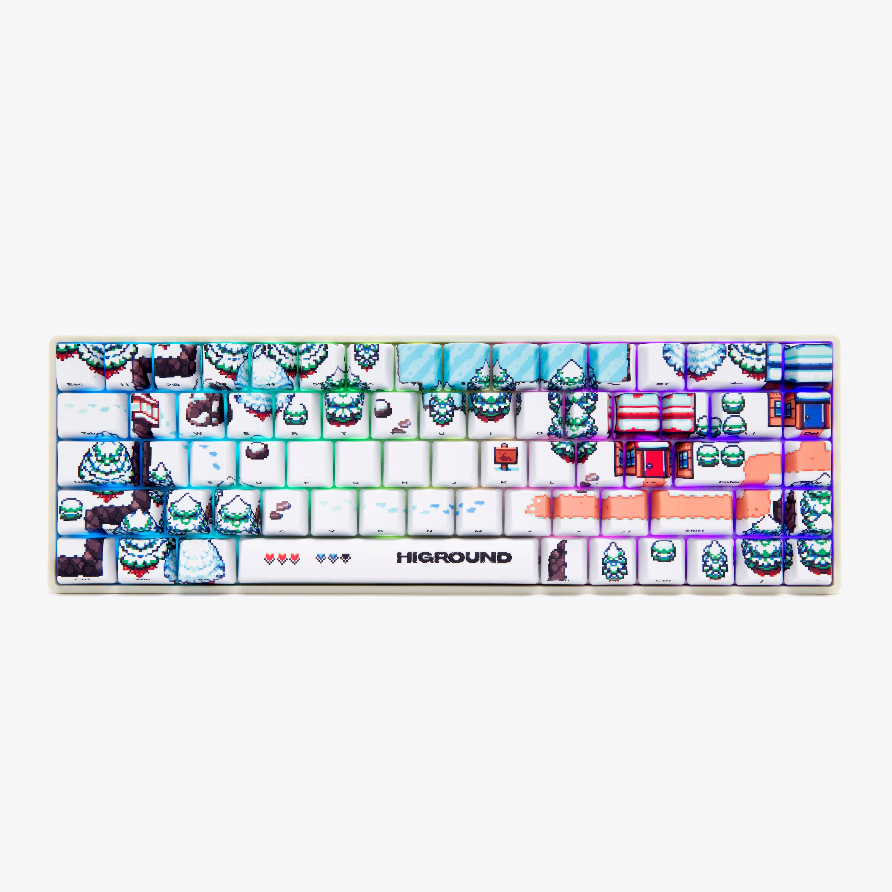 Higround 2 Basecamp 65% Mechanical Gaming Keyboard - Snowdream White | Compact 65% Layout with Hot-Swappable Switches | Perfect for Esports, Streaming & Office Work