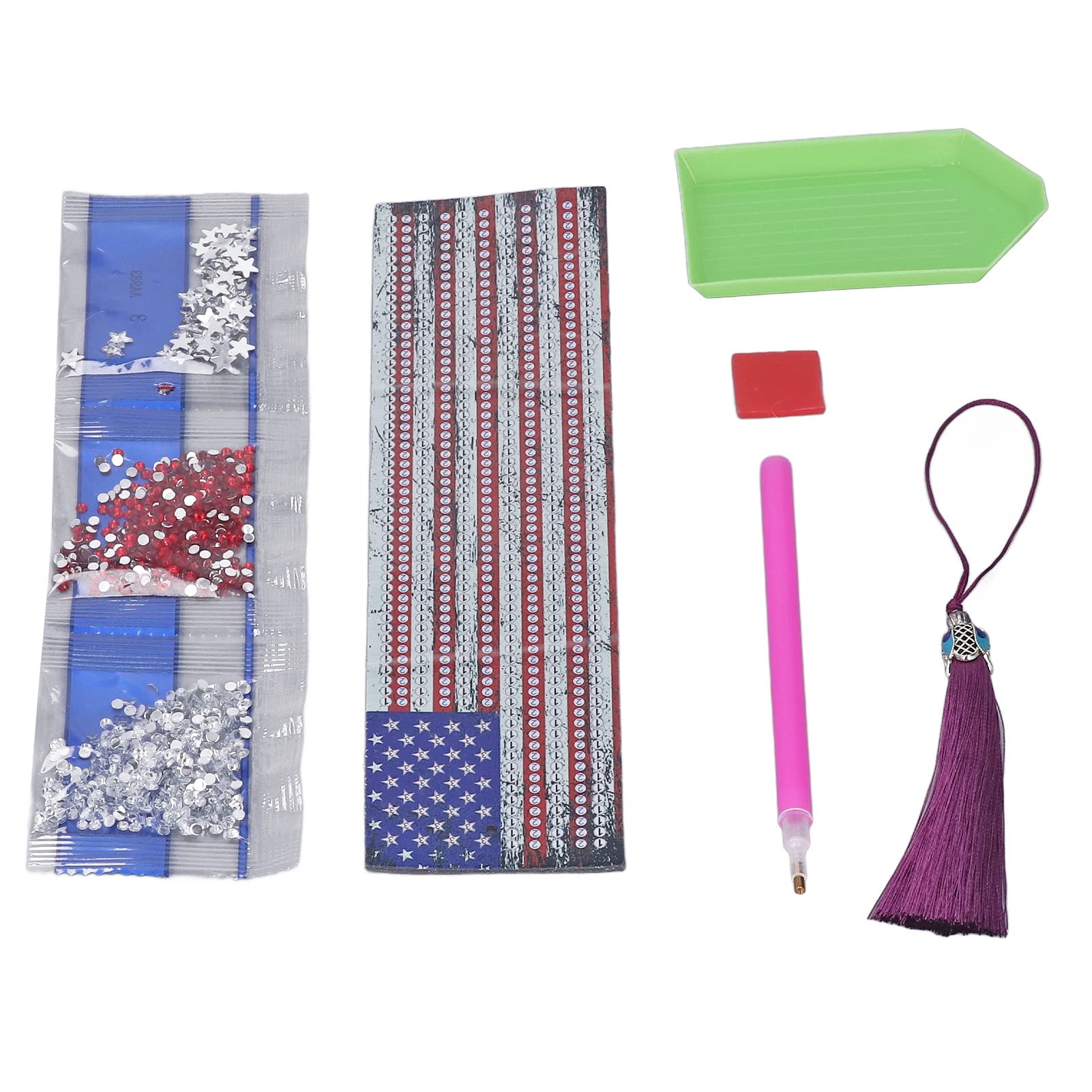 SWOQ Rhinestone Painting Bookmarks Kit - DIY Bookmark Making Set with Complete Tools for Reading Progress Tracking | Perfect for Book Lovers, Students & Gift Giving