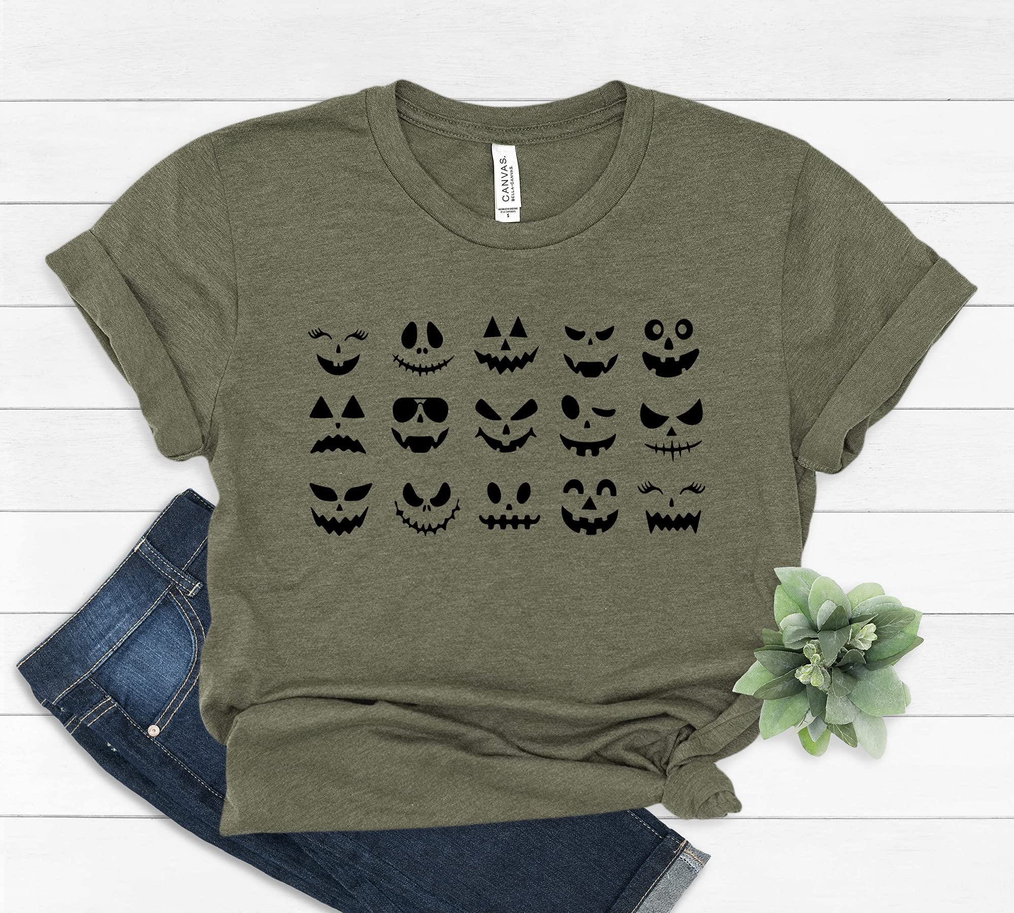 Halloween T-Shirt for Family - Spooky Pumpkin Face Design for Halloween Parties & Costume Events | Fun Matching Outfits for Trick or Treating