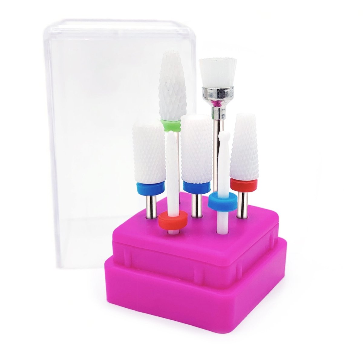 7 Pcs Professional Nail Drill Bits Kit for Acrylic & Gel Nails - Diamond Carbide Ceramic Bits Set for Manicure Pedicure - Perfect for Home Salon & Nail Art Enthusiasts