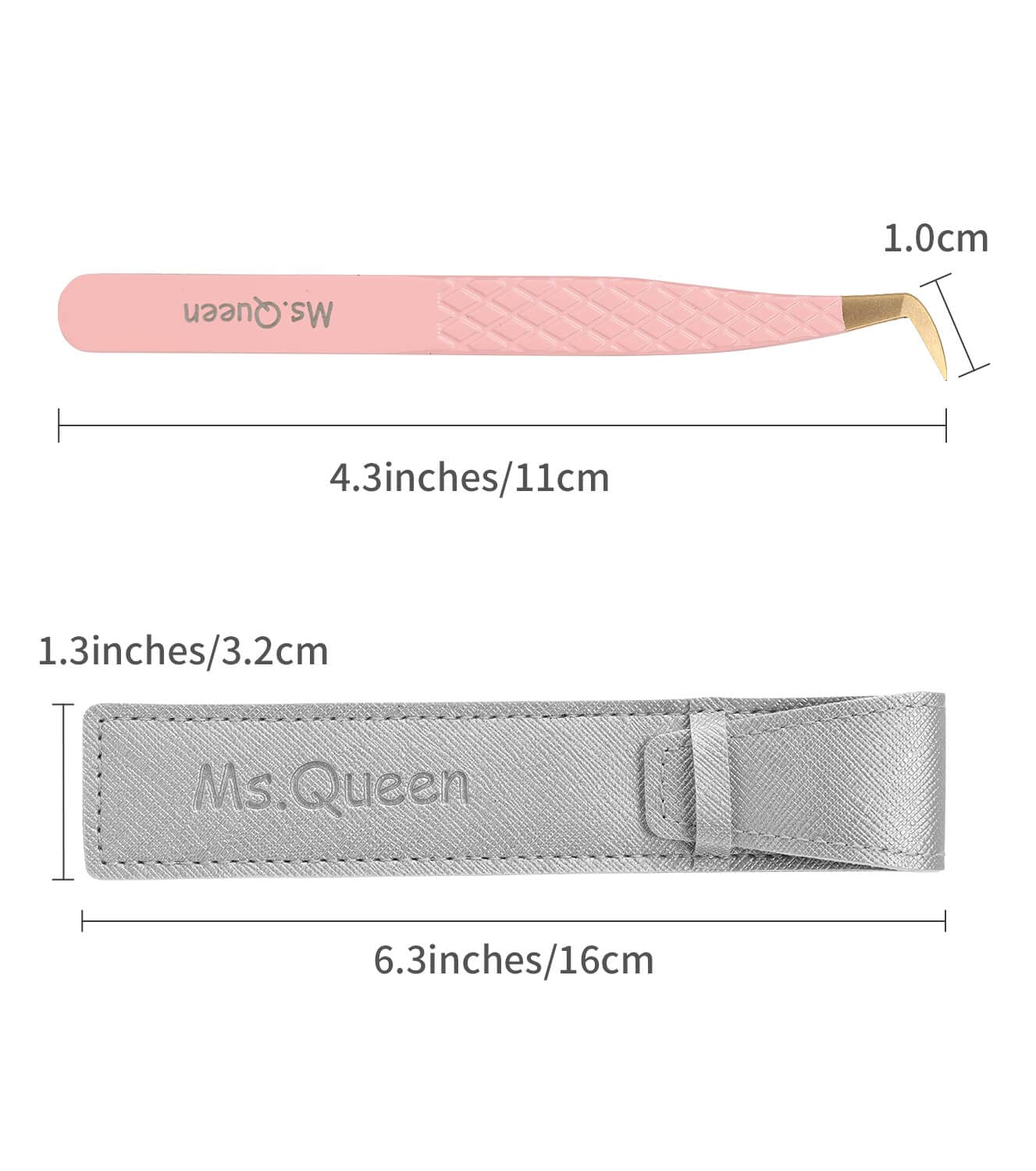 Professional Ms.Queen Lash Tweezers for Eyelash Extensions - Fiber Tip Precision Tweezers for Mink Lashes & Volume Fan Making - Perfect for Salon Professionals & DIY Lash Artists at Home